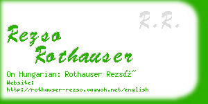 rezso rothauser business card